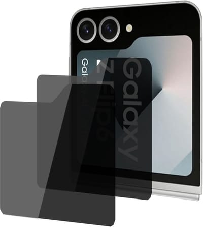 2x Geschikt voor Samsung Galaxy Z Flip 6 / Flip 7 FE - Privacy Screenprotector - Beschermglas - Privé GuardCover