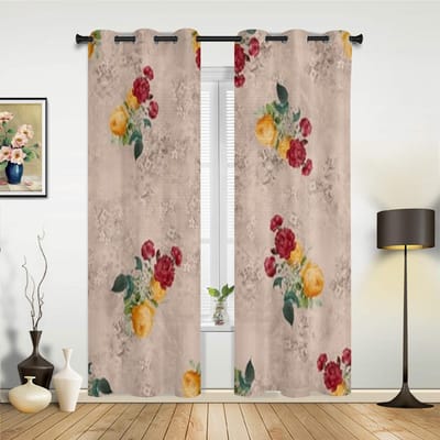 Kleurrijke Bloem Aquarel Achtergrond Raamgordijnen Voor Woonkamer Luxe Slaapkamer Decoratie Gordijnen Keuken Raambekleding 135W x 60H(cm) x1 gray