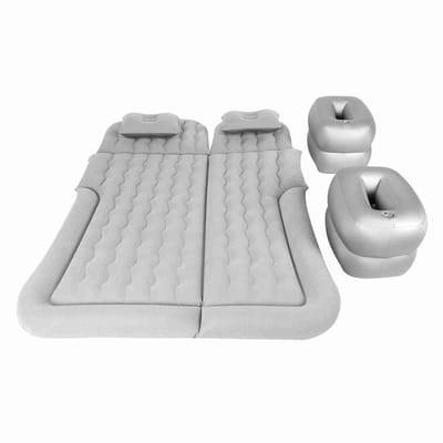 Auto luchtbed - Luchtmataras 2 persoons - Dikke Opblaasbaar Bed - Vakantie - Kamperen - 174x126 cm - Luchtmatras - Grijs
