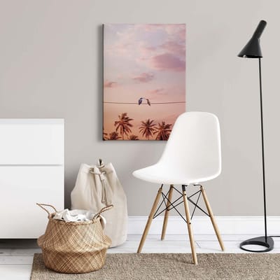 Canvas print DD123129 Hummingbirds A.S. Création 0,5 x 0,7 m Roze Kantoor Hal/Gang Keuken Slaapkamer Woonkamer