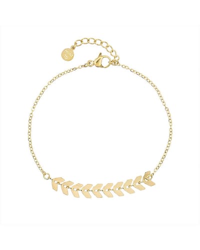 Mint15 Armband 'Fishtail Bracelet' - Goudkleur RVS/Stainless Steel