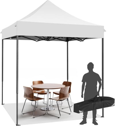 Opvouwbaar Paviljoen - Partytent Tuin - Buitenfeest Vieren - Waterdicht Doek - 2 x 2 Meter - Wit