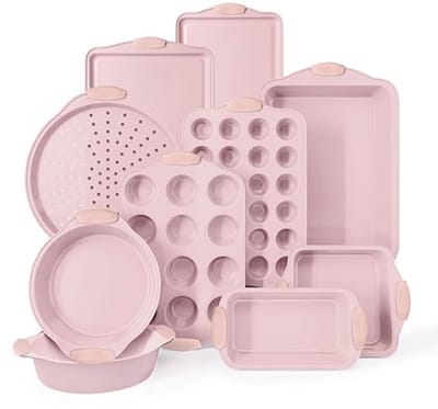 Stapelbare Nonstick Bakvormen Set - Duurzaam en Gemakkelijk in Gebruik, 10 Stuks