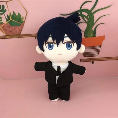 Anime Chainsaw Man Hayakawa Aki Peluche Cosplay Jouet 20cm Mignonne Douce Oreiller Rempli Cadeau d'Anniversaire 20cm black