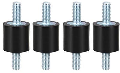 Rubberen Schokdemper - Trillingsdemper Houders - Apparatuur Dempen - Universeel Design - 4 Stuks M5x15mm - Zwart