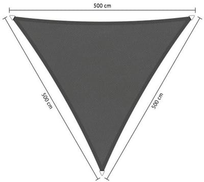 Shadow Comfort schaduwdoek driehoek 5x5x5 m - Cool Grey