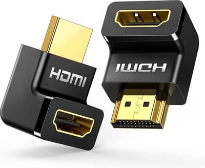 Sounix HDMI Adapter - 4K HDMI Verloopstuk - 2 stuks - HDMI 90 And 270 graden - HDMI Male naar Female - Zwart