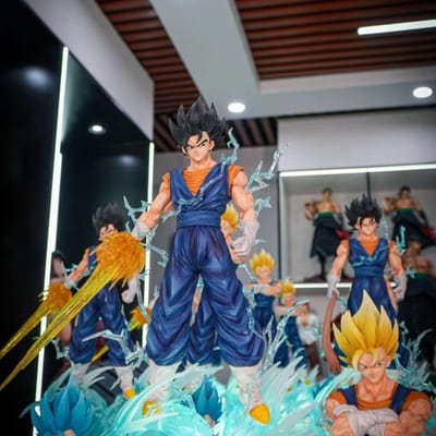 Dragon Ball Nieuwe 40CM Standbeeld Bro JT HB Beget Gloeiende Drievoudige Hoofd Beeld Top-tier Versie Anime Figuren Display Ornament Hoge Kwaliteit Cadeau 40CM 3 Head Wiht Box gray