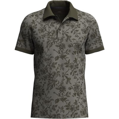 Fynch-Hatton Polo 2-Tone Allover Pattern Donker Khaki / male