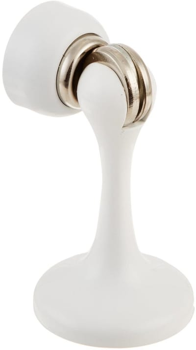 Verborgen Deurstopper - Magnetische Stopper - Deuren Dempen - Zink Met Schroeven - 28 x 13 x 10 cm - Wit