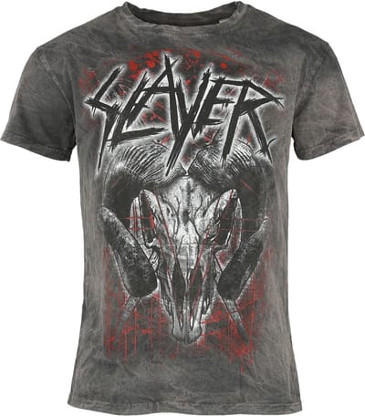 Slayer Mongo Logo Heren T-shirt - houtskool - S