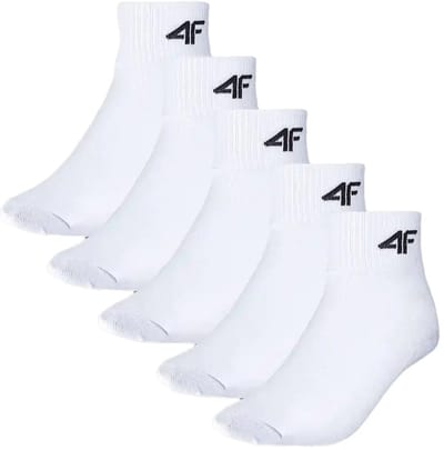 Kindersokken Set 5 Paar 4F U295 Wit Maat 32/34 - Hoog Comfort en Duurzaamheid