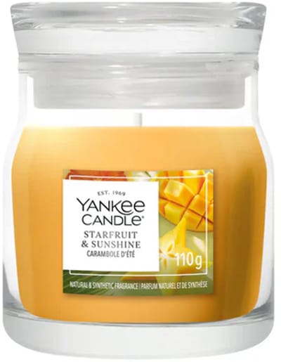 Yankee Candle - Starfruit & Sunshine Small Jar Geurkaars - tot 30 branduren