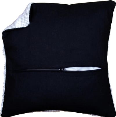 Thea Gouverneur - Kussenrug met Rits - Zwart - katoen - Geschikt voor alle kussens tot 40x40 CM - DIY - 23.5901