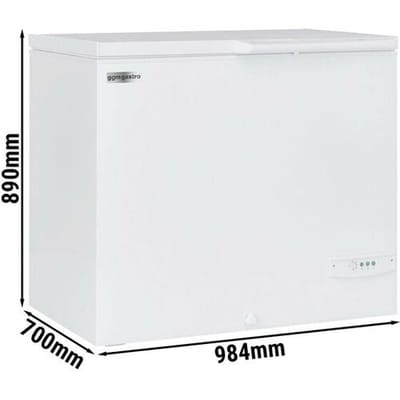 GGM Gastro Tiefkühltruhe - 985mm - 227 Liter - Kunststoffdeckel - inkl. Trennwand Wit