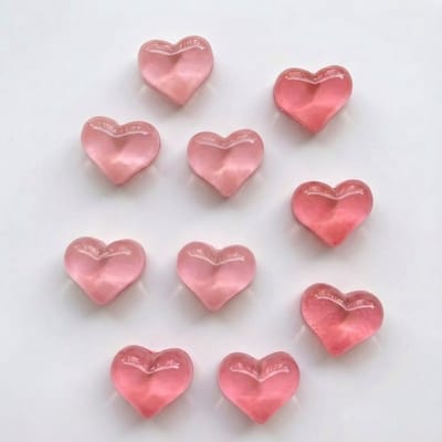 Roze hart koelkast magneten set van 10 stuks – decoratieve whiteboard magneten met glanzend hartvormig design voor koelkast en kantoor