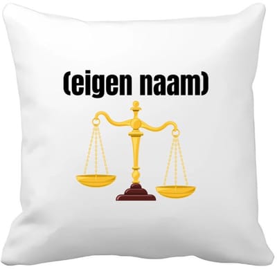 Akyol - rechter weegschaal Kussen hoes - Advocaat - advocaten - met eigen naam - leuk cadeau voor iemand die advocaat is - cadeau - kado - 40 bij 40 cm