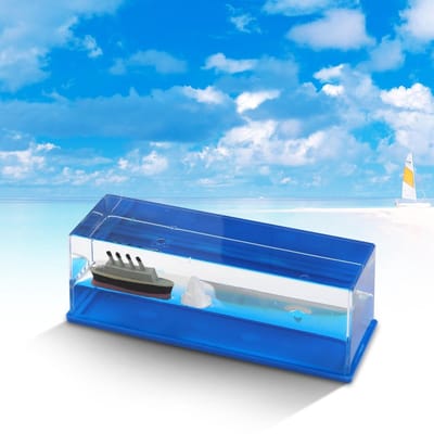 Allecto - Cruise Ship Fluid Drift Fles - Titanic model - Onzinkbaar cruiseschip - Acryl tafeldecoratie - Geschenken voor vrienden - Geschikt voor a...