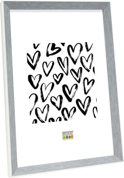Deknudt Frames fotolijst S46CH7 - grijs met wit randje - foto 10x15 cm