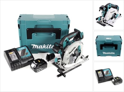Makita DHS 680 RT1J accu-handcirkelzaag 18 V 165 mm borstelloos + 1x accu 5,0 Ah + oplader + Makpac