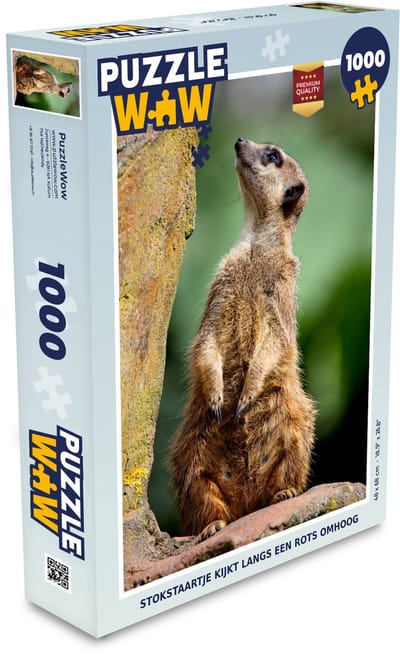 Puzzel Stokstaartje - Dier - Rots - Legpuzzel - Puzzel 1000 stukjes volwassenen