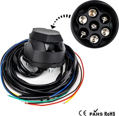 Aansluitset voor trailerverlichting 7-pins 7 Polig 12V met 1.5m kabel / HaverCo