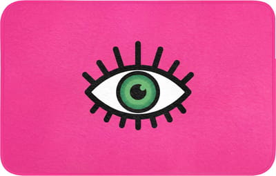 Badmat 80x50 cm - Antislip - Minimalistisch - Oog - Roze - Badmatten voor badkamer - Badkamermat - Douchemat - Badkamer mat