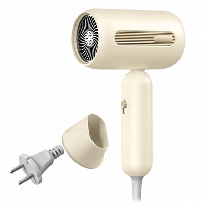 Haardroger - 1900 W - warme en koude lucht - 3 snelheden - met blaasmond - beige
