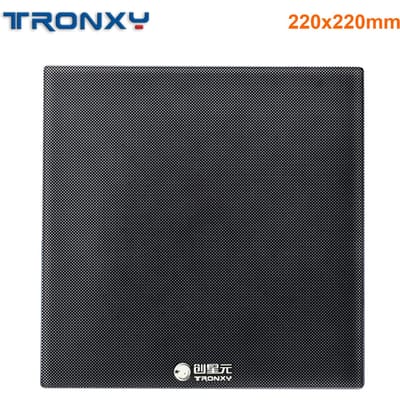 Tronxy Koolstof Silicium Kristal Glas Printbed Platform Bouwoppervlak 330*330mm voor 3D Printer Verwarmd Bed 220x220mm zwart