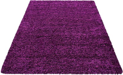 Hoogpolig vloerkleed Life - lila - 80x250 cm