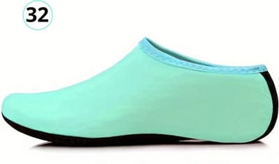 Bovista Waterschoenen Voor Kinderen & Volwassenen - Aqua Shoes - Aquaschoenen - Afzwemschoenen - Zwemles Schoenen - Turqoise - Maat 32