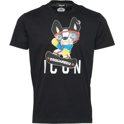 DSQUARED2 uniek heren t-shirt nero - Maat: S gray