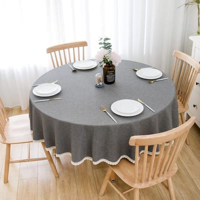 Grote ronde tafelkleed effen kleur eettafel tafelkleed 200cm