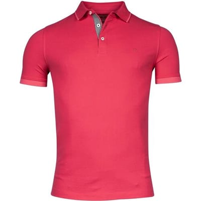 Baileys Polo Uni Piqué Subtle Contrast Mid Cerise / male