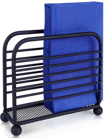 Servethouder Metaal Zwart 11,5x10 cm - Servettenhouder - Houder voor Servetten
