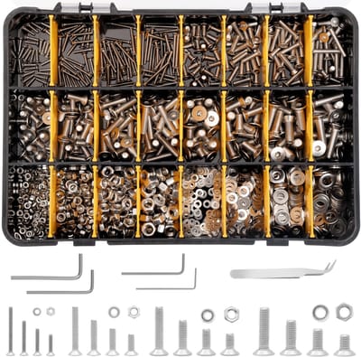 Cosensi - Dailygoods - Dailygoody - Verzonken Schroeven Set - 1120 Stuks - Roestvrijstaal - M2 M3 M4 M5 - DIY en Machinereparatie - Inclusief Opslagdoos