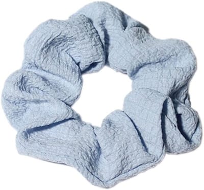 Zachte Haarringen voor Vrouwen - Grote Elastische Scrunchies en Schattige Haarbanden - Perfect voor Vlechten en Ponytails - Lichtblauw Haaraccessoires