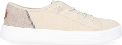 HEYDUDE Cody Craft Linen Heren Sneakers White