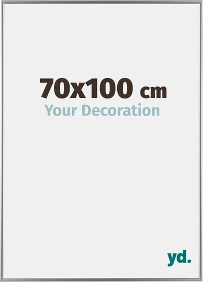 Your Decoration - Fotolijst 70x100 cm - Kunststof - Zilver Hoogglans - Evry
