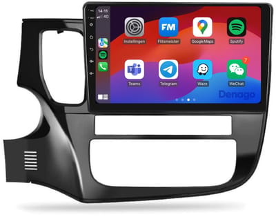 CarPlay autoradio geschikt voor Mitsubishi Outlander 2012 t/m 2019 | 10 inch | Android 13 | Draadloos Apple CarPlay & Android Auto | 2GB + 32GB | QuadCore processor | Denago DNG-A124 | 2025 model | 2012 2013 2014 2015 2016 2017 2018 2019 | Bluetooth