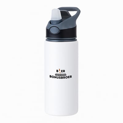Hacebo® - bier, nu ik je aandacht heb je bent een geweldige bonusbroer waterfles met rietje zwart - de beste broer - verjaardagscadeau - verjaardag - cadeau - cadeautje voor broer - broer artikelen - kado - geschenk - water fles - 650ML