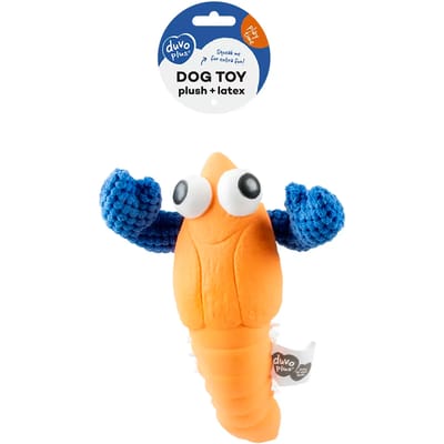 Latex kreeft pluchen speeltje voor honden Duvoplus