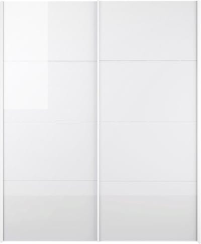 Veto kledingkast 2-deurs B 182 cm, wit en wit hoogglans.