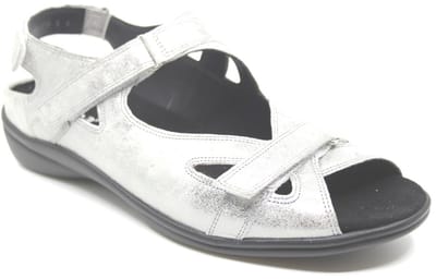 Durea 7258 216 6683 wit zilver sandaal wijdte G