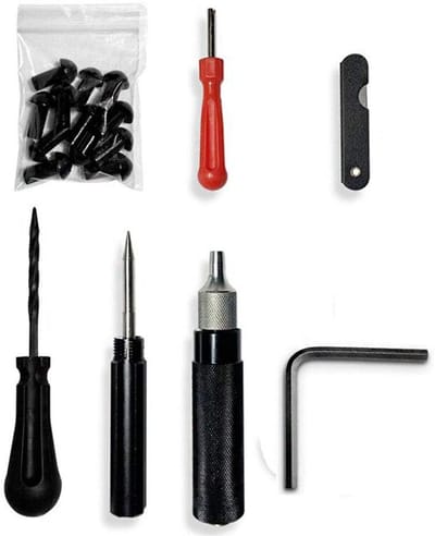 aladdien - Auto Motorfiets Banden Reparatie Tool Kit - 7-delige Set - Eenvoudig te gebruiken - Hoogwaardig materiaal - Bandenwiel reparatie - Geschi...