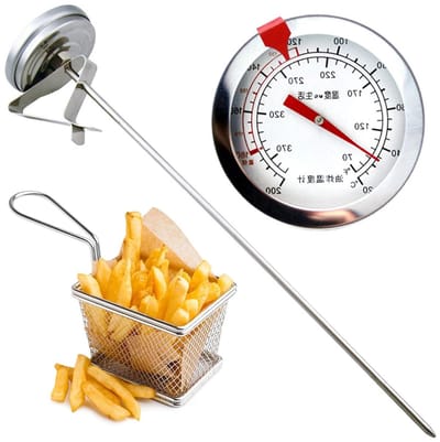 Oven- en Grillthermometer van RVS tot 300°C, Temperatuurweergave voor Houtskool Smokers en BBQ's met Probe Houder Clip