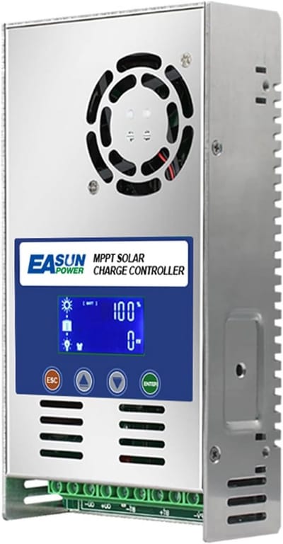 Zonne Laadregelaar - MPPT Regulator - Zonne-energie Systeem - Automatische Voltage Detectie - 21x11x5 cm