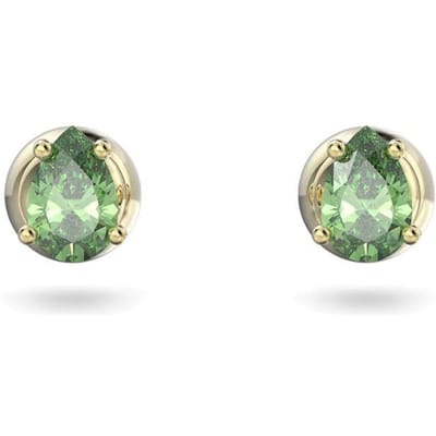 Swarovski Stilla Peergeslepen Mode Trendy Kleine Oorbellen Damesoorbellen Groen 5639120 Box (Random Color),F,Green beige