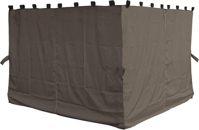 Partytent Zijwanden Set 4 Stuks Universeel 3x4m Taupe Waterafstotend Zijkanten