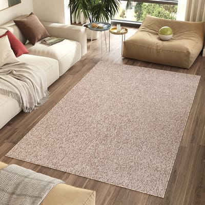 Tapiso Nizza Vloerkleed Beige Laagpolig Antislip Waasbaar Tapijt Maat- 80x150